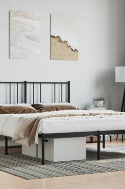 vidaXL 352482 - Metal Bed Frame without Mattress with Headboard 150x200cm