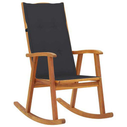 vidaXL 3064179 - Rocking Chair with Cushions Solid Acacia Wood