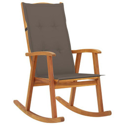 vidaXL 3064187 - Rocking Chair with Cushions Solid Acacia Wood
