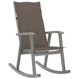 vidaXL 3064217 - Rocking Chair with Cushions Solid Acacia Wood