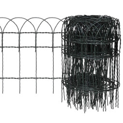 vidaXL 141071 - Bordure de pelouse Fer enduit de poudre 10x0,4 m
