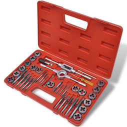 vidaXL 210318 - Ensemble de tarauds et matrices 40 pcs