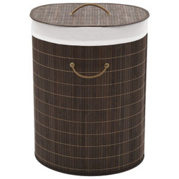 vidaXL 242728 - Panier à linge ovale Bambou Marron foncé