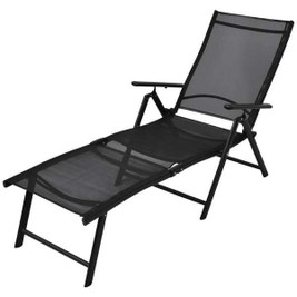 vidaXL 41741 - Folding Sun Lounger Aluminium