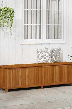 vidaXL 316500 - Garden Storage Box 200x50x58 cm Solid Acacia Wood