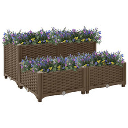 vidaXL 316523 - Raised Bed 80x80x38 cm Polypropylene
