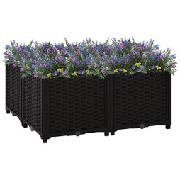 vidaXL 316540 - Raised Bed 80x80x38 cm Polypropylene