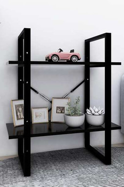 vidaXL 806428 - 2-Tier Book Cabinet 60x30x70 cm Engineered Wood