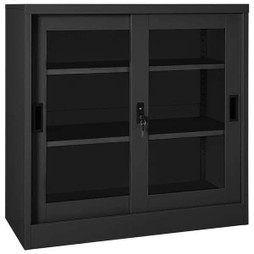 vidaXL 335957 - Sliding Door Cabinet 90x40x90 cm Steel