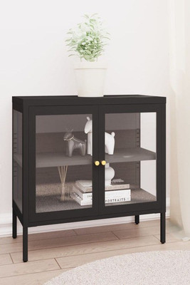 vidaXL 336064 - Sideboard 70x35x70 cm Steel and Glass