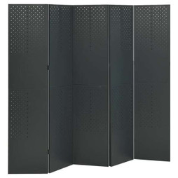 vidaXL 335903 - Cloison de séparation 5 panneaux 200x180 cm Acier