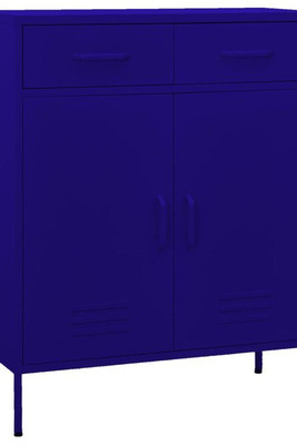 vidaXL 336154 - Storage Cabinet Navy 80x35x101.5 cm Steel