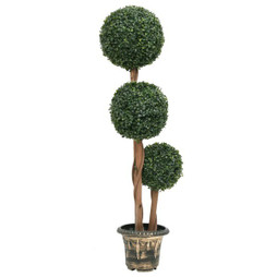 vidaXL 336514 - Plante de buis artificiel avec pot Forme de boule 119 cm