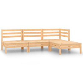 vidaXL 806617 - 4 Piece Garden Lounge Set Solid Pinewood