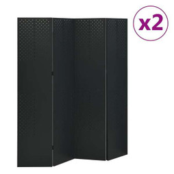 vidaXL 3095193 - Cloisons de séparation 4 panneaux 2 pcs 160x180 cm Acier