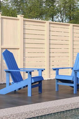 vidaXL 3095695 - Chaises de jardin Adirondack lot de 2 PEHD aqua