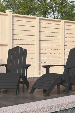vidaXL 3095697 - Chaises Adirondack lot de 2 avec repose-pieds PEHD