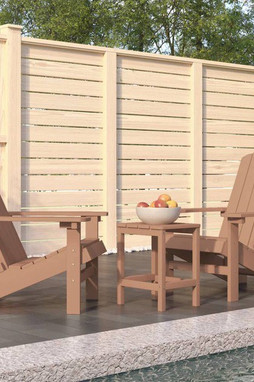 vidaXL 3095706 - Chaises de jardin Adirondack avec table PEHD Marron