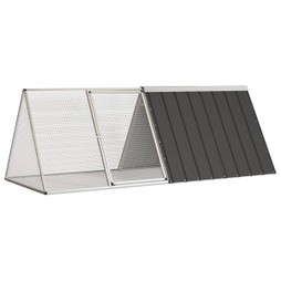 vidaXL 171536 - Cage pour lapin 201,5x80,5x71 cm Acier galvanisé