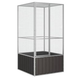 vidaXL 171548 - Cage à oiseaux 111x107x211,5 cm Acier galvanisé