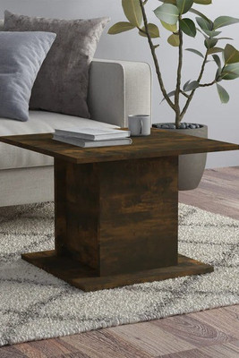 vidaXL 813095 - Coffee Table Smoked Oak 55.5x55.5x40 cm Engineered Wood