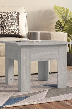 vidaXL 813069 - Table basse Sonoma gris 55x55x42 cm bois dingénierie