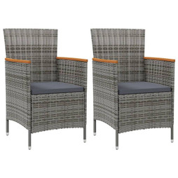 vidaXL 316149 - Chaises à manger de jardin lot de 2 Résine tressée