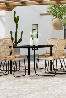 vidaXL 3099164 - 7 Piece Garden Dining Set Oak