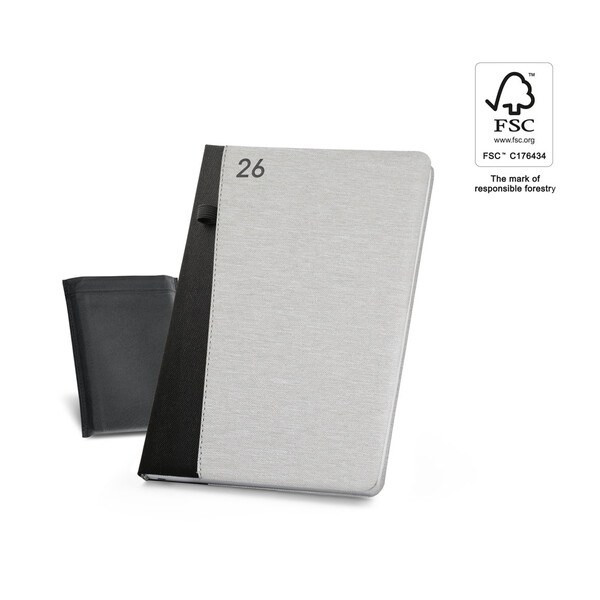 B5 diary in recycled polyester (100% rPET) - Egotier 96207