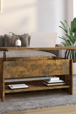 vidaXL 819296 - Coffee Table Smoked Oak 80x50x40 cm Engineered Wood