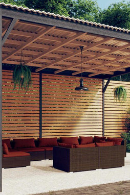 vidaXL 3102059 - 9 Piece Garden Lounge Set with Cushions Poly Rattan