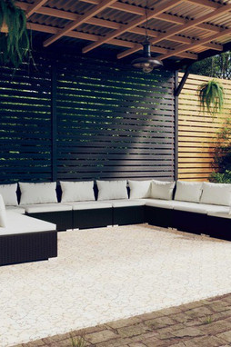 vidaXL 3102431 - 10 Piece Garden Lounge Set with Cushions Poly Rattan
