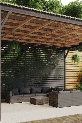 vidaXL 3102749 - 9 Piece Garden Lounge Set with Cushions Poly Rattan