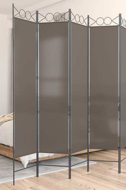 vidaXL 350156 - Cloison de séparation 5 panneaux 200x200 cm Tissu