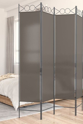 vidaXL 350168 - 4-Panel Room Divider 160x220 cm Fabric