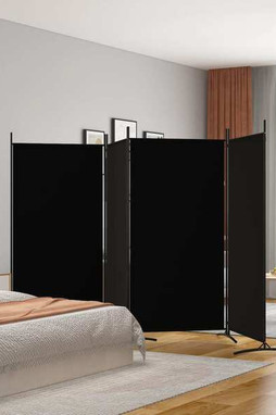 vidaXL 350265 - 4-Panel Room Divider 346x180 cm Fabric