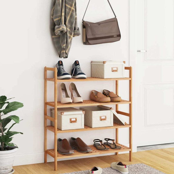 vidaXL 350362 - Shoe Racks 2 pcs 69x27x41 cm Solid Wood Walnut