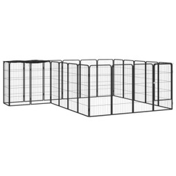 vidaXL 3115951 - 22-Panel Dog Playpen 50x100 cm Powder-coated Steel