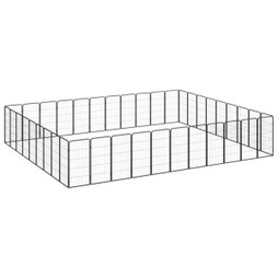 vidaXL 3115966 - 40-Panel Dog Playpen 50x100 cm Powder-coated Steel