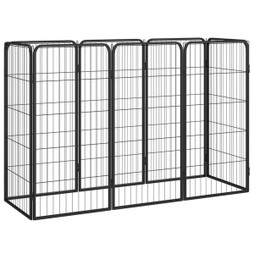 vidaXL 3115958 - 8-Panel Dog Playpen 50x100 cm Powder-coated Steel