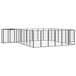 vidaXL 3115953 - 30-Panel Dog Playpen 50x100 cm Powder-coated Steel