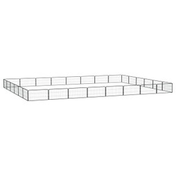 vidaXL 3115972 - 28-Panel Dog Playpen 100x50 cm Powder-coated Steel