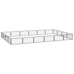 vidaXL 3115970 - 20-Panel Dog Playpen 100x50 cm Powder-coated Steel
