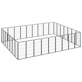 vidaXL 3115964 - 32-Panel Dog Playpen 50x100 cm Powder-coated Steel