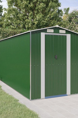 vidaXL 3147430 - Abri de jardin 192x440x223 cm Acier galvanisé