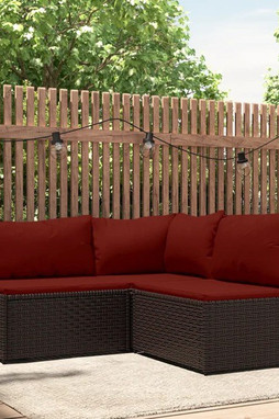 vidaXL 319812 - 3 Piece Garden Lounge Set with Cushions Poly Rattan