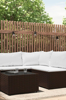 vidaXL 319749 - 4 Piece Garden Lounge Set with Cushions Poly Rattan
