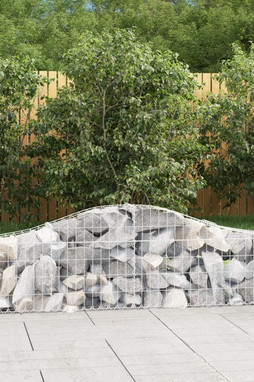 vidaXL 3145373 - Arched Gabion Baskets 8 pcs 200x30x40/60 cm Galvanised Iron