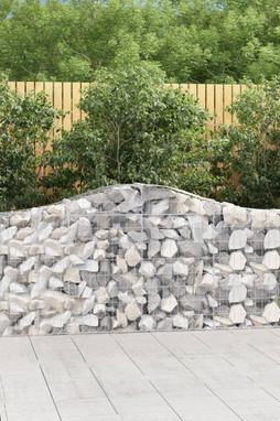 vidaXL 3145423 - Arched Gabion Baskets 18 pcs 200x30x80/100 cm Galvanised Iron