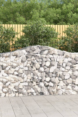 vidaXL 3145648 - Arched Gabion Baskets 10 pcs 200x50x100/120 cm Galvanised Iron